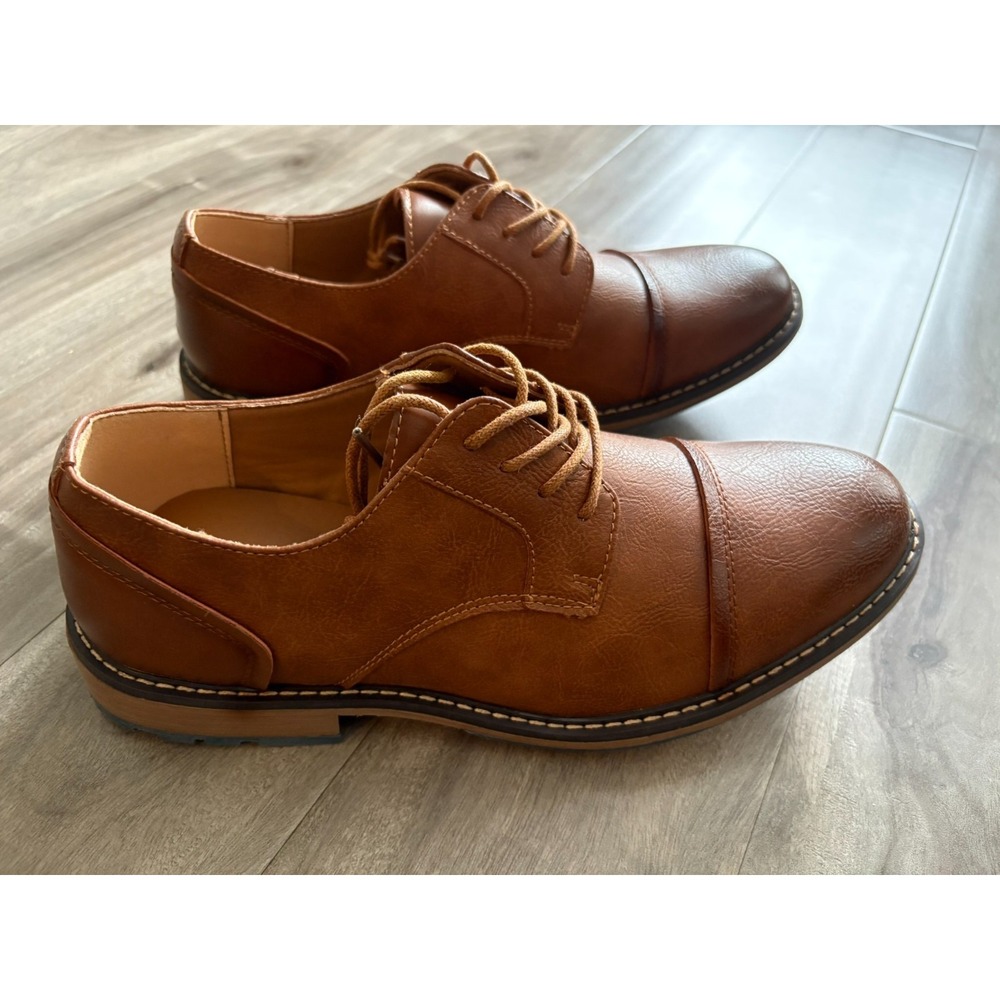 Mens Brown Casual Oxford Formal Business Classic Lace Up Shoes Size 10 US‎